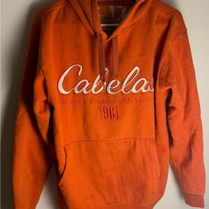 Cabela's Orange Mens Small Hoodie